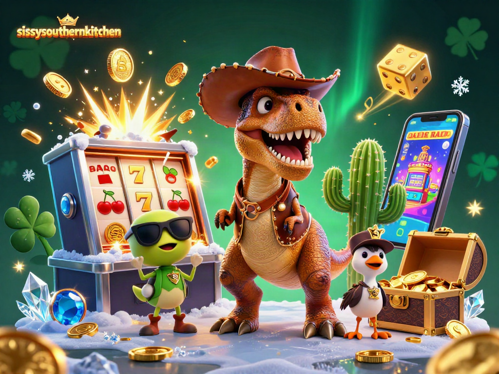 Enjoy thrilling wins at sissyssouthernkitchen with our vibrant casino-themed illustration of epic jackpots.